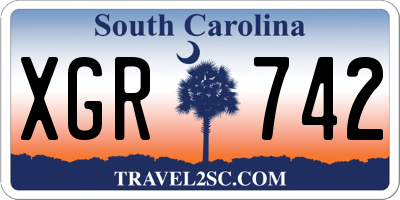SC license plate XGR742