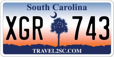 SC license plate XGR743