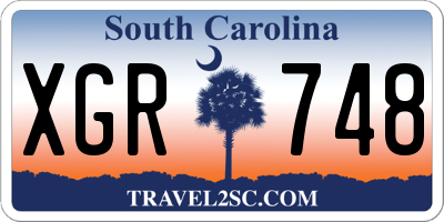 SC license plate XGR748
