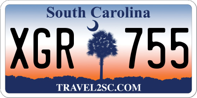 SC license plate XGR755