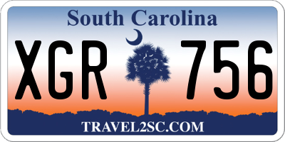 SC license plate XGR756