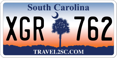 SC license plate XGR762