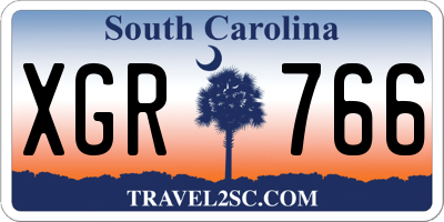 SC license plate XGR766