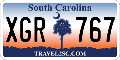SC license plate XGR767