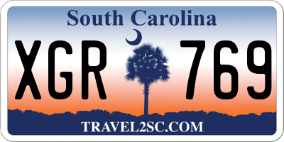 SC license plate XGR769
