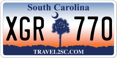 SC license plate XGR770