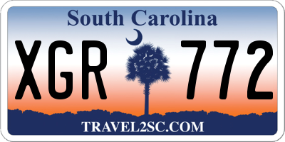 SC license plate XGR772