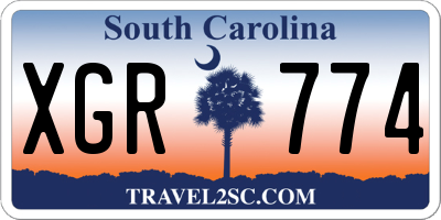 SC license plate XGR774