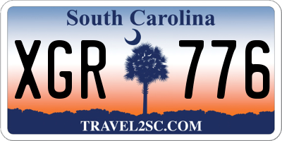 SC license plate XGR776