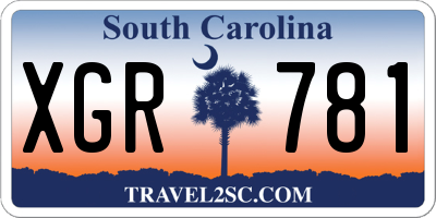 SC license plate XGR781