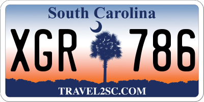 SC license plate XGR786