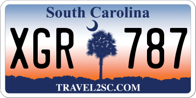 SC license plate XGR787