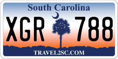 SC license plate XGR788