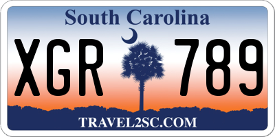 SC license plate XGR789