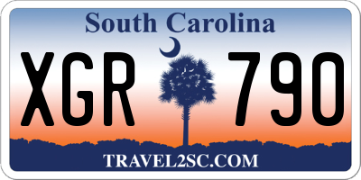 SC license plate XGR790