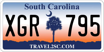 SC license plate XGR795
