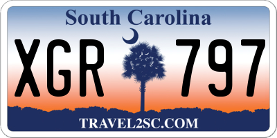 SC license plate XGR797
