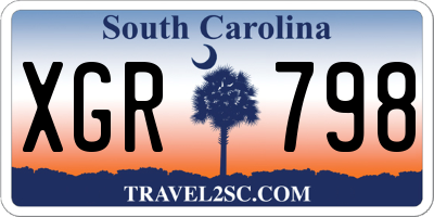 SC license plate XGR798