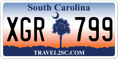 SC license plate XGR799