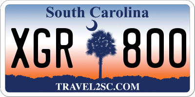SC license plate XGR800