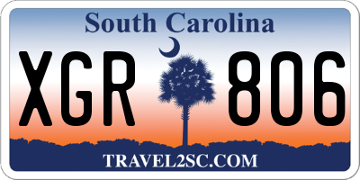 SC license plate XGR806
