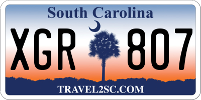 SC license plate XGR807