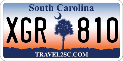 SC license plate XGR810
