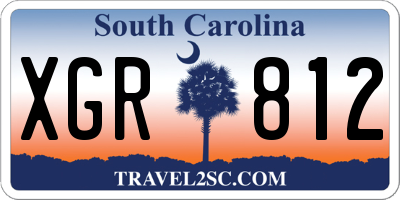 SC license plate XGR812