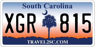 SC license plate XGR815