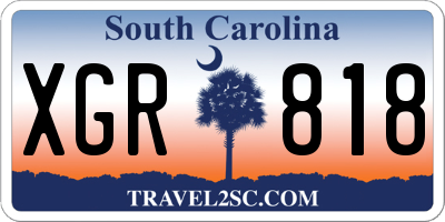 SC license plate XGR818