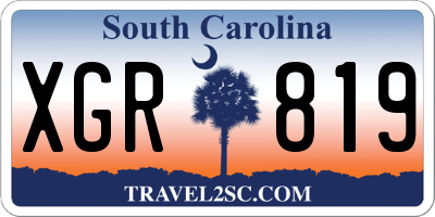 SC license plate XGR819