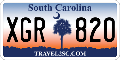 SC license plate XGR820