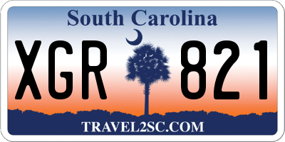 SC license plate XGR821