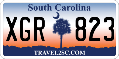 SC license plate XGR823