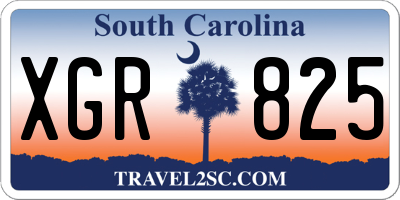 SC license plate XGR825