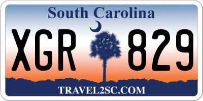 SC license plate XGR829
