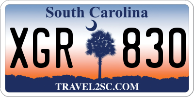 SC license plate XGR830