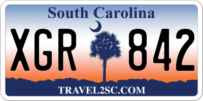 SC license plate XGR842