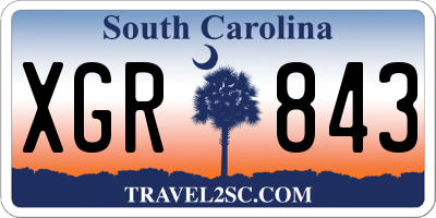SC license plate XGR843