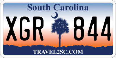 SC license plate XGR844