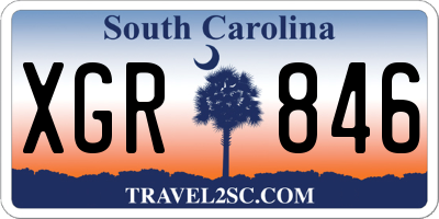SC license plate XGR846