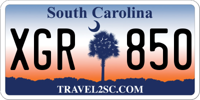 SC license plate XGR850
