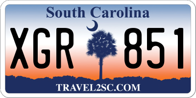 SC license plate XGR851