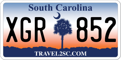 SC license plate XGR852