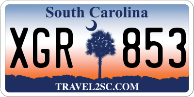 SC license plate XGR853