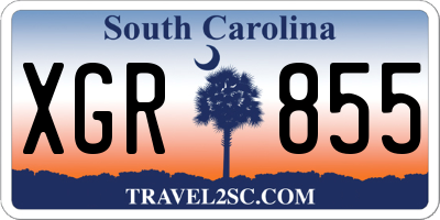 SC license plate XGR855