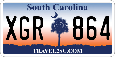 SC license plate XGR864