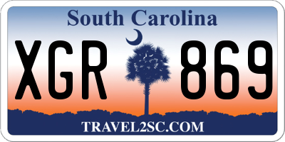 SC license plate XGR869