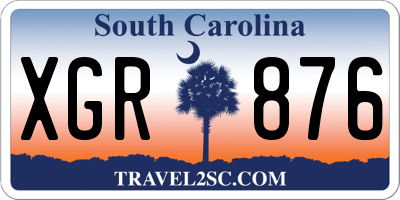SC license plate XGR876