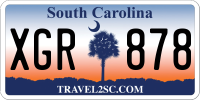 SC license plate XGR878